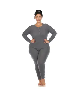 Conjunto de Pijama Plus Size Waffle
