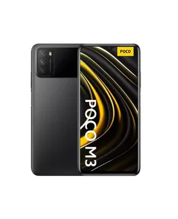 Xiaomi Poco M3 Smartphone 6,53 Pulgadas 1080P FHD+ 64GB/4GB y 128GB 4GB Cámara Triple 48MP, Batería: 6000mAh Doble Alto Rendimiento - Negro(99-Nuevo)