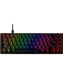 Teclado Mecánico HyperX - Alloy Origins 65% Compacto con Interruptores Rojos Lineales y Iluminación RGB - Negro