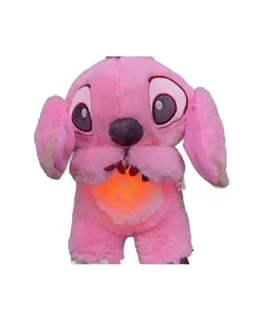 Máquina de Sonido para Bebé Respirando Animales, Juguetes de Peluche para Recién Nacidos (Stitch, Rosa)