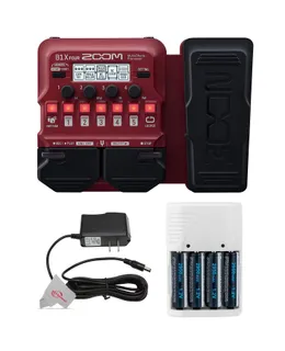Procesador Multi-Efectos de Bajo B1X Cuatro con Pedal de Expresión + Fuente de Alimentación DC 9V Pig Hog PP9V + Batería Recargable y Cargador