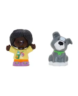 Fisher-Price Little People, Niña y Perro Gris