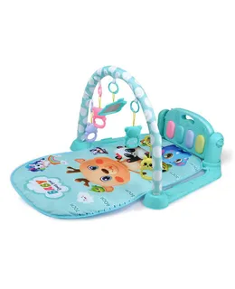 Juguetes para el Desarrollo Temprano del Bebé: Este tapete de gimnasia proporciona un centro de actividad altamente interactivo para tu bebé, con 5 cascabeles colgantes coloridos desmontables y maravillosa música de piano, que puede estimular los sentidos y la coordinación física de tu bebé a través de patadas. Teclado o juguete de atrapar.