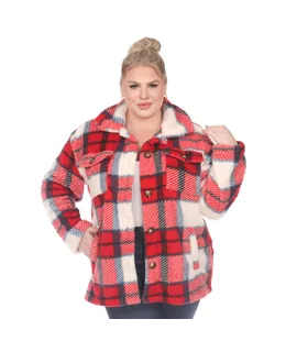 Shacket de Cuadros de Talla Grande