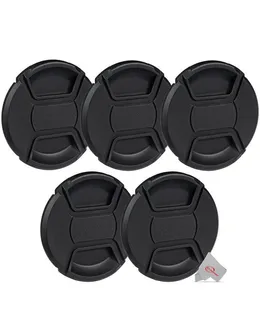 Tapa de Lente Centro Pinche Snap On de 5 Pack 52mm para Cámara SLR Reflectora Canon Nikon Sony Fujifilm
