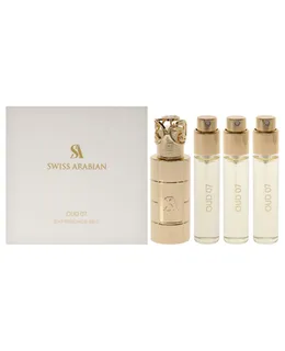 Oud 07 por Swiss Arabian para Unisex - 4 Pc Mini Gift Set 3 x 1oz Perfume Spray, Caja Metálica