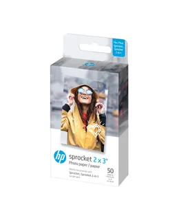 Papel Foto Zink HP Sprocket 2x3" (50 Hojas) para Impresoras Foto HP Sprocket