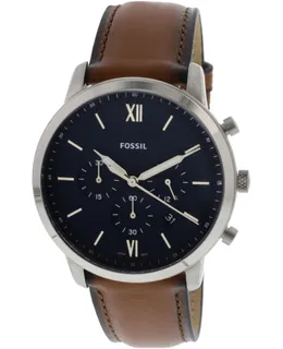 Reloj de Pulsera de Cuero Marrón con Movimiento Japonés Elegante y Cronógrafo Fosil Neutra FS5453
