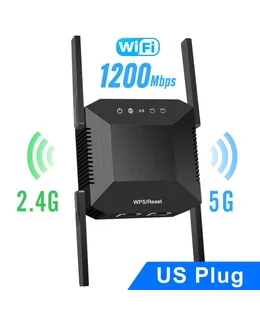 Repetidor de WiFi, Repetidor de WiFi más Rápido 2025 1200Mbps Banda Dual (5GHz/2.4GHz) para Hogar