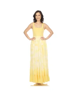 Vestido Maxi de Mujer con Volantes y Encaje