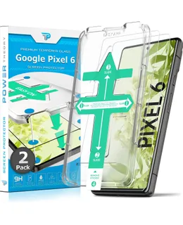 Protector de Pantalla Power Theory para Google Pixel 6 [Paquete de 2] con Kit de Instalación Fácil [Vidrio Templado Premium para Pixel6]