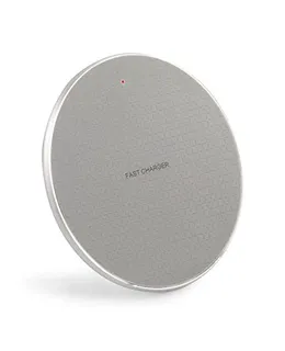 Base de Carga Inalámbrica Qi de Carga Rápida, Cargador Inalámbrica para iPhone 11 Pro/11/XS/XR/X/8, Samsung Galaxy S10/9/8/7/6, Cable USB Incluido, Luz LED Indicadora, Enfriamiento Activo (Gris)