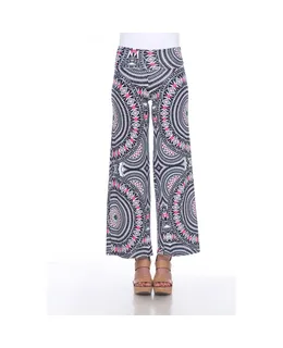 Pantalones palazzo de mujer con estampado geométrico