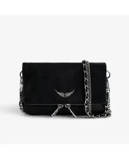 Bolsos mini de mano Zadig & Voltaire para mujer Bolsos de cadena de cuero Bolsos de mano de noche