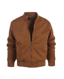 Chaqueta Bomber de Ante Sintético para Hombre Gioberti con Acolchado Cálido Interior