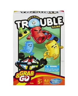 Juego Hasbro Trouble Grab and Go (Tamaño de Viaje)