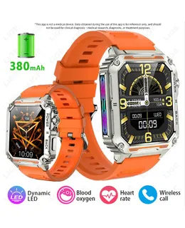 Reloj inteligente LIGE P3 Bluetooth llamada monitoreo de salud recordatorio de mensaje foto reloj deportivo-Luz Naranja