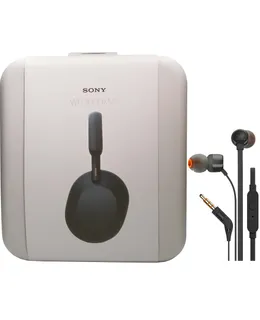 Sony WH-1000XM5 Auriculares Inalámbricos con Cancelación de Ruido Over-Ear (Negro) + JBL T110 Auriculares Intrauditivos