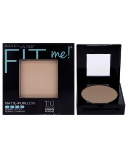 Polvo Mate Plus Fit Me Poreless - 110 Porcelana para Mujeres de Maybelline - 0.29 oz Foundation
