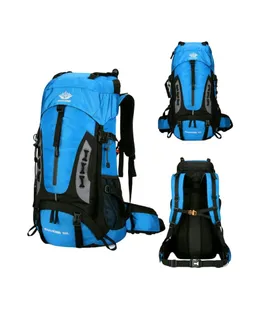 Mochila de camping de 60L para hombres bolsa de viaje de montañismo mochila de gran capacidad de senderismo bolsa de almacenamiento al aire libre para montañismo deportes (Nueva)