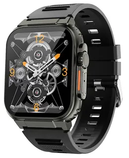 Reloj Inteligente A70 para Hombres y Mujeres, Rastreador de Fitness, Cientos de Modos de Ejercicio, Resistente al Agua, Monitoreo de Frecuencia Cardíaca, Presión Arterial y Sueño para Android e iPhone (Negro)