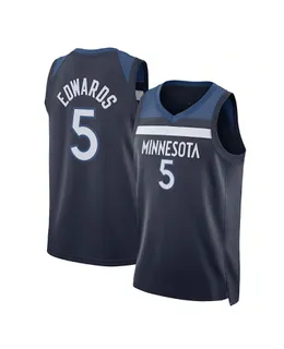 Camiseta de baloncesto Minnesota Timberwolves Anthony Edwards 2024 para hombre Negro