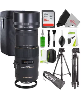 Sigma 105mm F2.8 EX DG OS HSM Macro Lente para Cámara DSLR Nikon + Kit de Accesorios