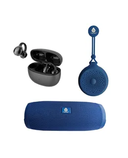 Colección Total Audio Freedom – Auriculares Inalámbricos + Altavoz 360º de Reproducción Extendida + Altavoz de Succión Resistente al Agua