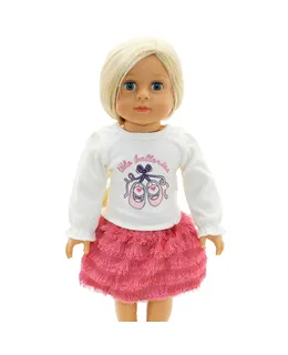 Ropa de muñeca de 18" American Fashion World Vestido de Bailarina Pequeño