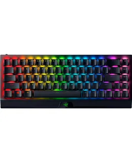 Razer - BlackWidow V3 Mini Hyperspeed Phantom Edition 65% Teclado Mecánico Inalámbrico de Interruptores Lineales Amarillos - Negro-RZ03-03891900-R3M1