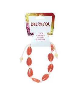 Pulsera Cambiante de Color - Concha Rosa de DelSol para Mujeres - 1 Unidad