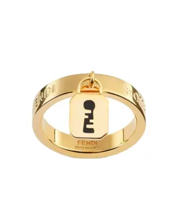 Colgante Pendiente de Llave Fendi Oro Metal Media Moda