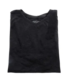 Camiseta Manga V de Bambú Cariloha para Hombre - Gris ceniza - 1 Pieza (S)