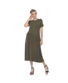 Vestido Maxi de Manga Corta para Mujer