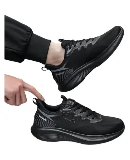 Zapatos Casuales Warrior para Hombre, Zapatillas Versátiles, Zapatillas de Running Transpirables para Exteriores para Hombre WXY(ZA)-4371 Negro 39
