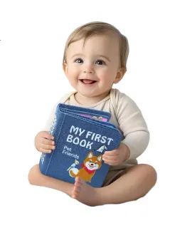 MI PRIMER LIBRO, Libro de tela de Meng, Libro desprendible, Libro de tela para bebé, Libro de lujo, Juguete educativo, Regalo de cumpleaños