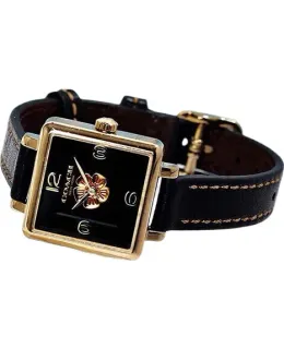 REloj de mujer de la serie CASS de COACH (COACH) 14503695, esfera de cuarzo de cuarzo con correa de cuero, cuarzo con esfera de cuarzo de cuarzo