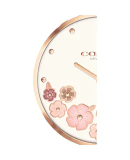 Serie COACH PERRY Reloj de Pulsera de Cuero de Rosa de Cuarzo para Mujer 28mm 14503769
