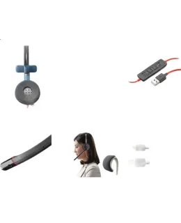 HEADSET HP Blackwire C3220 Over-Ear Dual-Channel con Interfaz USB-A Conexión Directa al Computador con Control en Línea