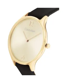 Reloj Calvin Klein CK, Correa de Cuero Eternal, Reloj de Cuarzo de Moda para Mujer, Regalo de Festival de Diosa y Año Nuevo para Mujeres, 25200008