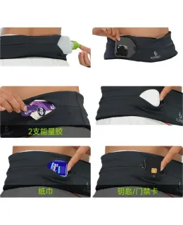 Cinturón Deportivo Flipbelt [Mochila Cintura Clásica] Juego de Cinta Corredera para Maratón Riñonera Invisible para Teléfono al Aire Libre, Púrpura Lejano