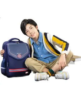 Mochila Disney para estudiantes de primaria de 3 a 6 años, elegante mochila doble de hombro ligera para niños estilo Cambridge, diseño Capitán América