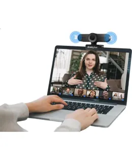 Cámara web Lenovo ThinkPlus 1080P HD con micrófono, enchufe y sin necesidad de controlador para conferencias informáticas, clases en línea y videollamadas WL22A