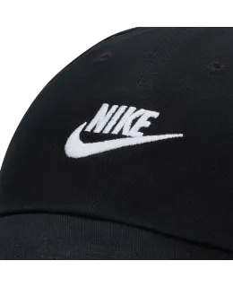 Accesorios deportivos NIKE, Sombrero solar unisex, Gorra de béisbol, Gorra CLUB CAP, FB5368-011, Negro, S/M