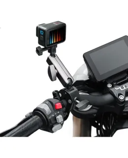 Montaje de manillar de ciclismo Qiye compatible con cámara panorámica Insta360 X3, accesorio de cámara de acción Insta X4, abrazadera de manillar de motocicleta X5 Bicicleta de montaña
