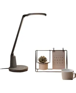 Lámpara de escritorio LED de protección ocular de grado AA Panasonic para estudiantes, dormitorio, estudio en el dormitorio, modelo negro Zisha