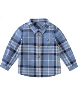 Camisa de algodón a cuadros para niños DAVE & BELLA Primavera y otoño