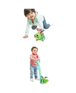 Juguete Musical para Niños VTech Tortuga Empujón para Edades 1-3, Regalo de Cumpleaños y Fiesta para Niños y Niñas