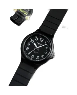 Reloj Casio (CASIO) para Hombre, Dial Pequeño Negro, Función Temporizador, Apto para Exámenes de Estudiantes, Reloj de Par de Unisex, Reloj de Cuarzo para Hombres y Mujeres, MW-240