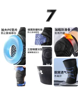 Protectores de rodilla Under Armour para deportes, carrera, baloncesto, senderismo, saltar la cuerda, bádminton, voleibol, ciclismo, protección para menisco, rodilla de rótula
